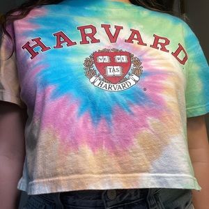 Forever 21 Tie Dye Harvard College Cropped Tee 📚